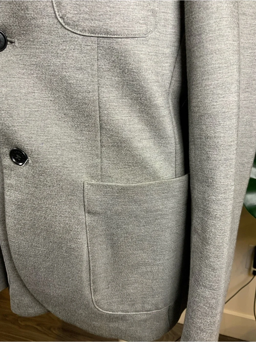 Armani Exchange Light Gray Single-Breasted Blazer